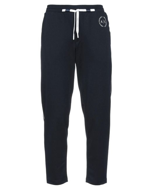 ARMANI EXCHANGE Blue Pants Polyester, Viscose, Elastane for men