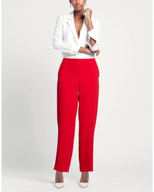 Xandres Red Pants Recycled Polyester