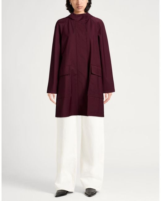 Eleventy Purple Overcoat & Trench Coat