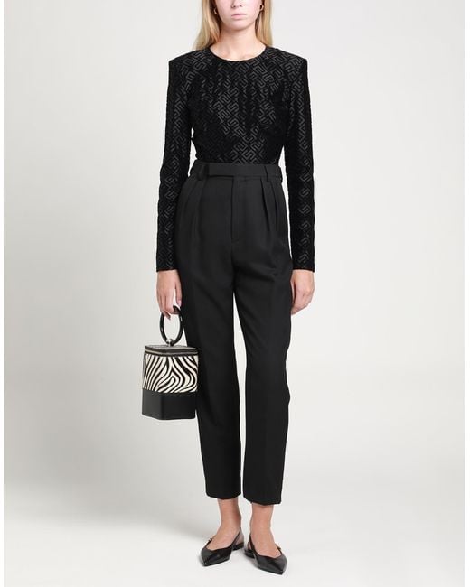 Elisabetta Franchi Black Bodysuit Polyamide, Elastane
