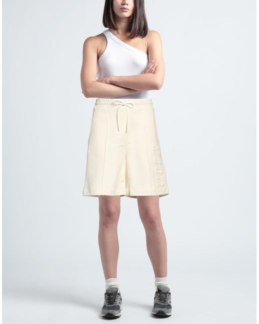 MSGM Natural Shorts & Bermuda Shorts