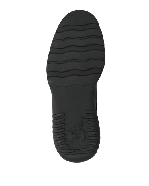 Hogan Black Lace-Up Shoes Leather, Textile Fibers for men