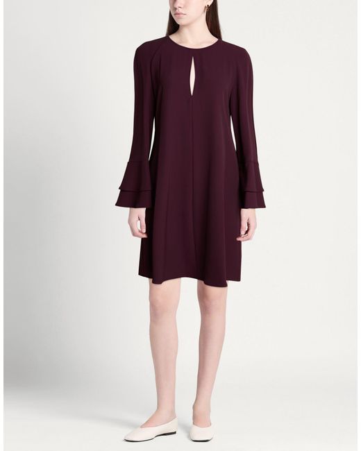 Kaos Purple Midi Dress Polyester, Elastane