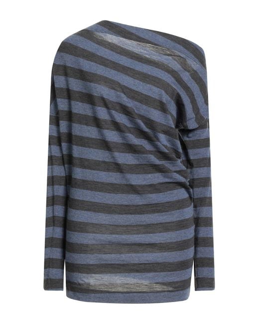 Vivienne Westwood Blue Charcoal Sweater Wool, Elastane