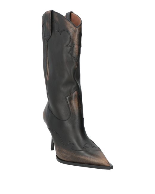 Paris Texas Black Boot Leather