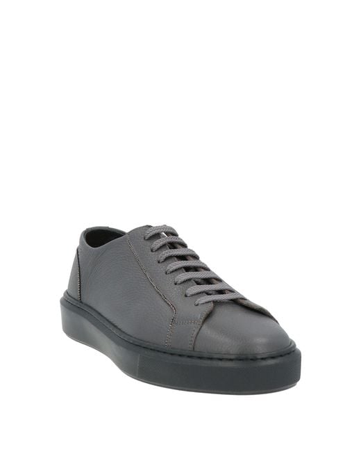 Doucal's Natural Charcoal Sneakers Leather