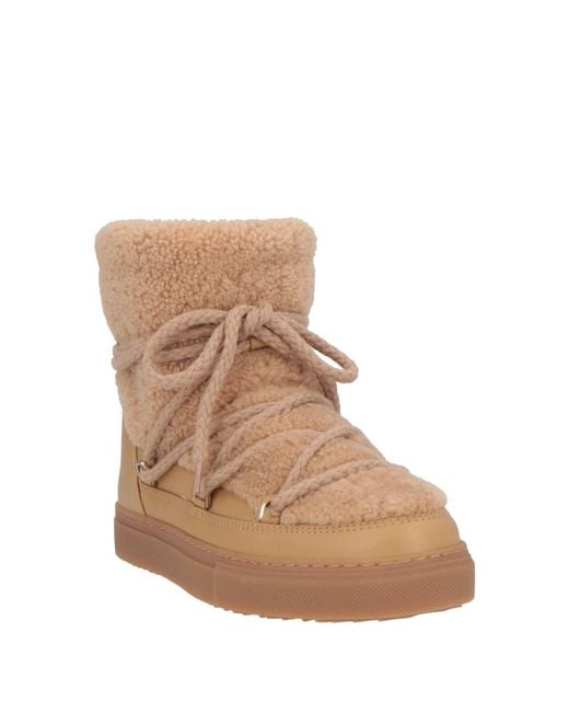 Inuikii Brown Sand Ankle Boots Leather