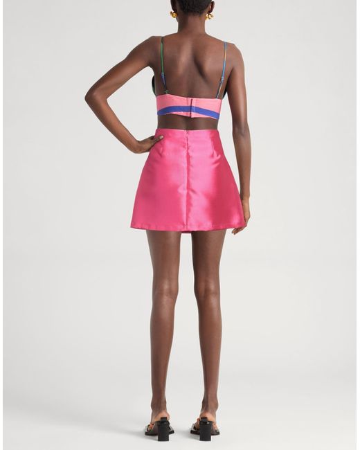 Silvian Heach Pink Fuchsia Mini Skirt Polyester