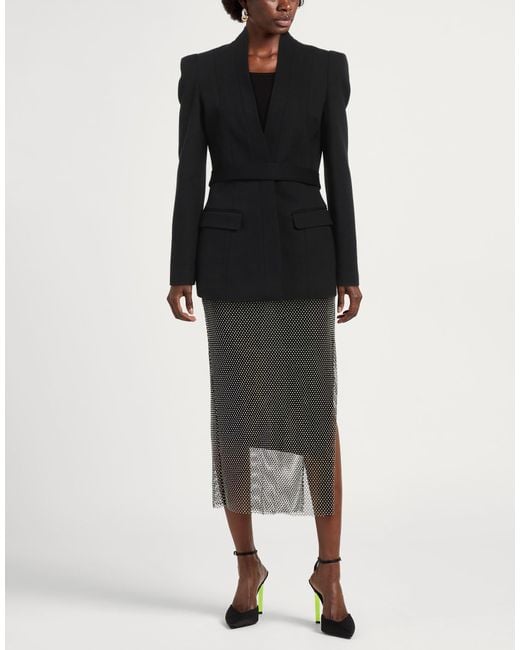 Gaelle Paris Black Jacket Rayon, Polyamide, Elastane