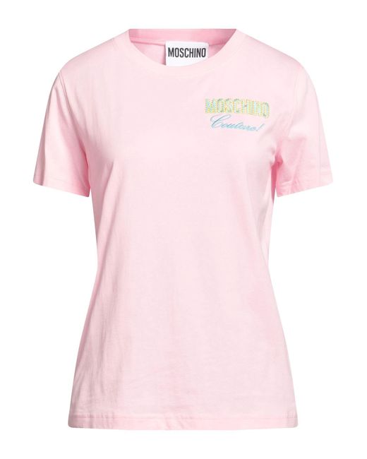 Moschino T-shirt in Pink | Lyst Australia