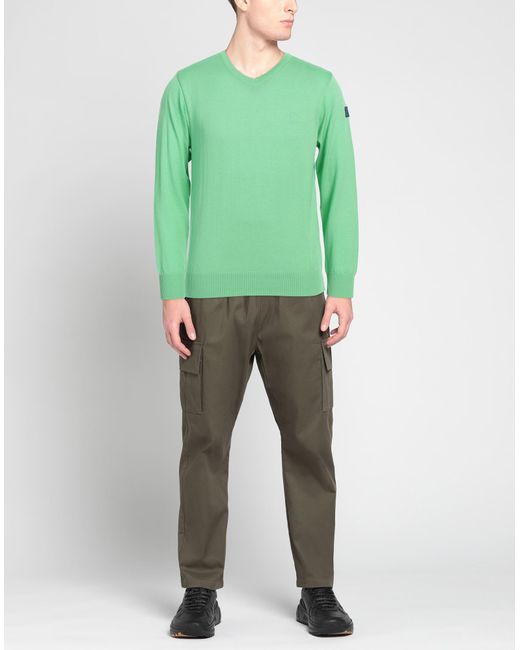 Paul and top shark green jumper