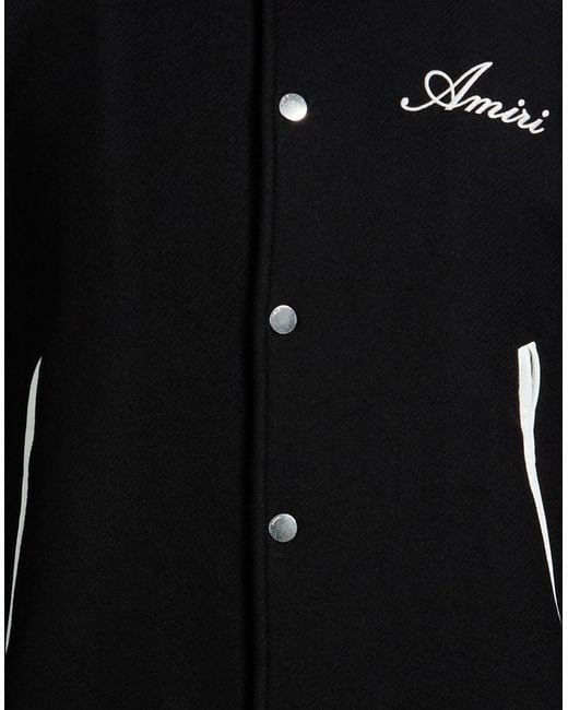 Amiri Black Jacket Virgin Wool, Polyamide for men