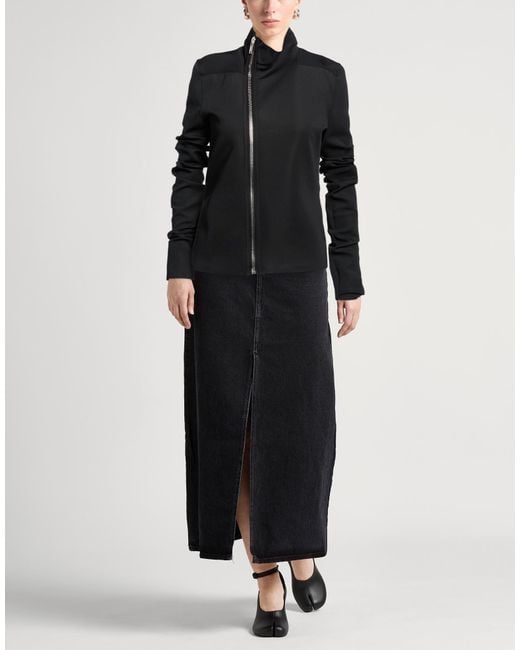 Rick Owens Black Sweatshirt Polyester, Elastane
