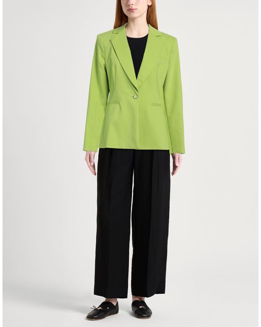 Liu Jo Green Lime Blazer Cotton, Polyester, Elastane
