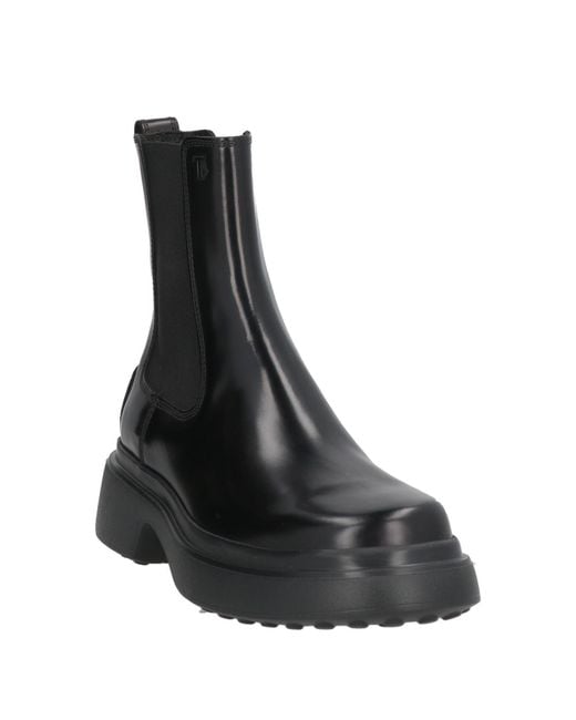 Tod's Black Ankle Boots Calfskin