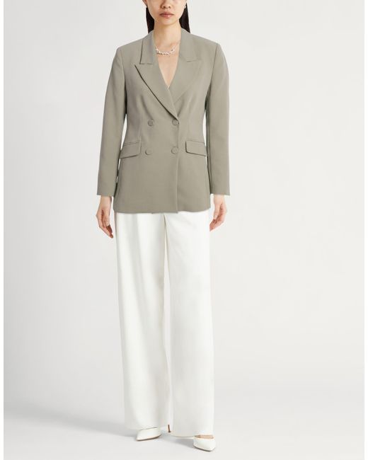 Sandro Ferrone Gray Blazer Polyester, Elastane
