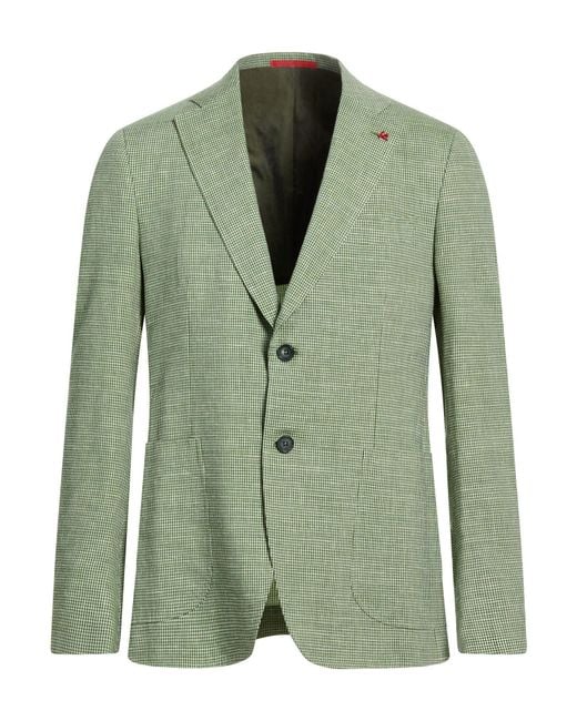Isaia Green Blazers for men