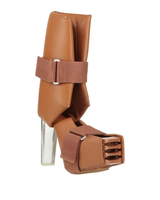 Rick Owens Brown Boot Leather