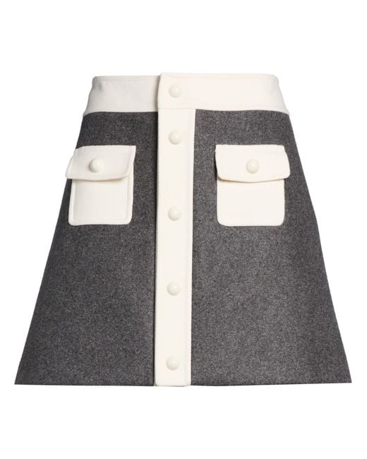 Céline Black Mini Skirt Wool