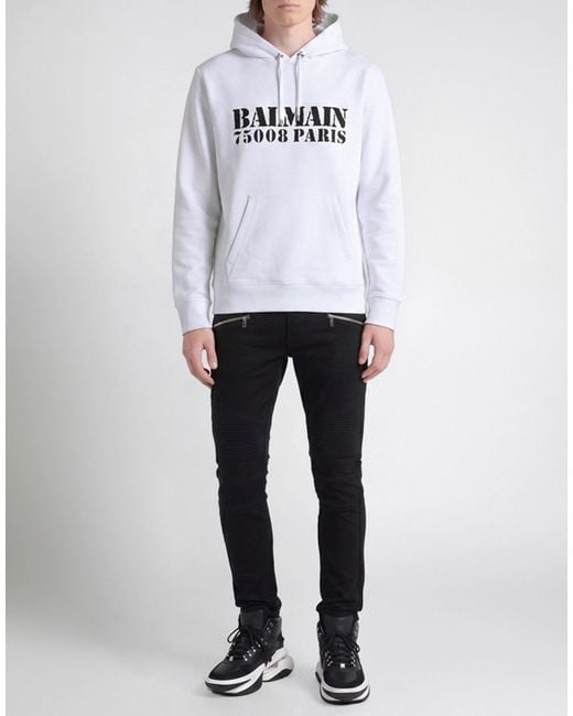 Balmain White Sweatshirt for men