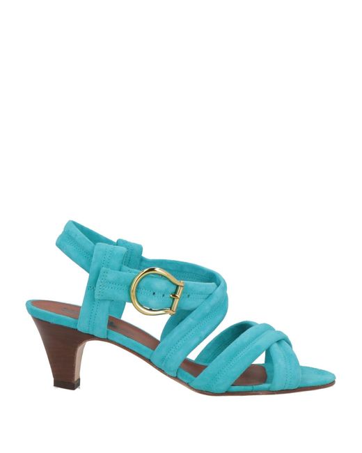 Michel Vivien Blue Sandals Leather