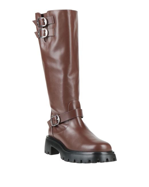 Stuart Weitzman Brown Boot Leather