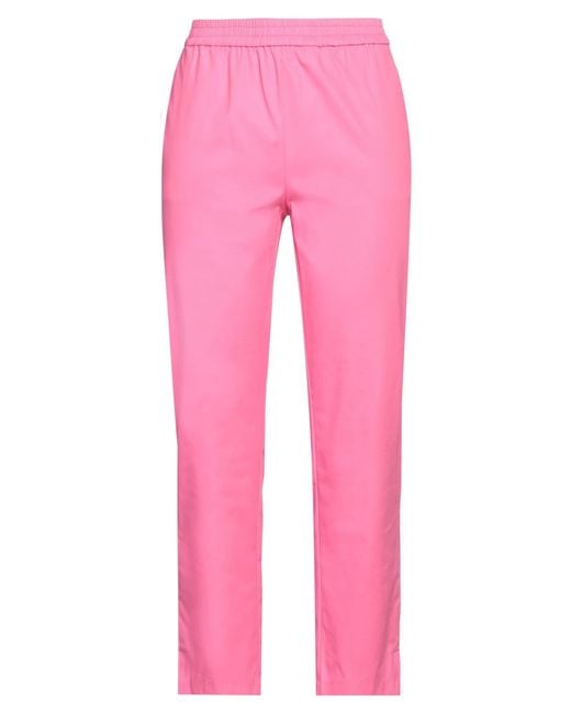 Suoli Pink Fuchsia Pants Cotton, Elastane