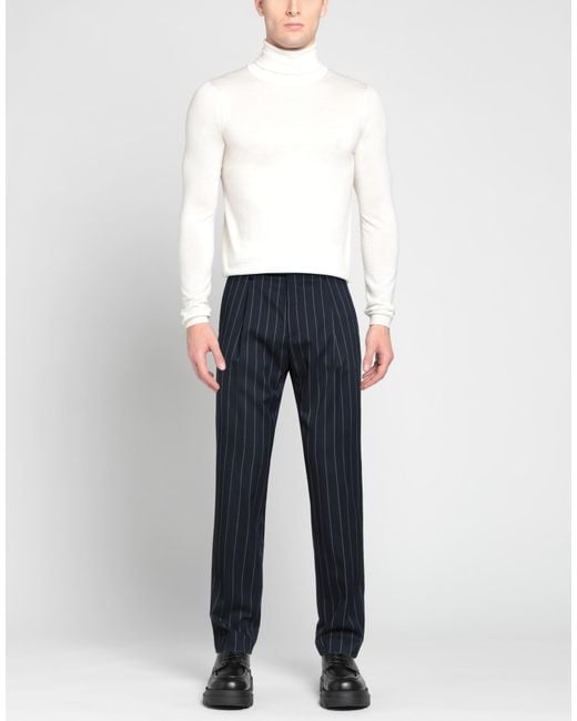 Berry & Brian Blue Pants Polyester, Viscose, Elastane for men