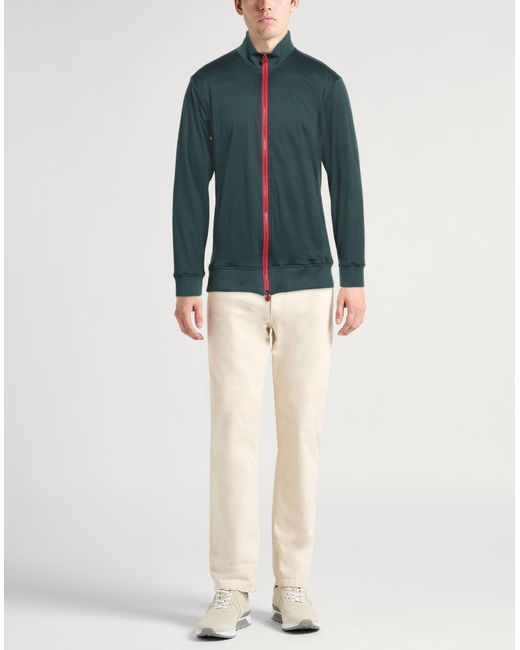 Kiton Blue Sweatshirt Cotton, Elastane for men