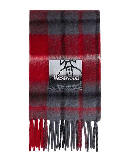 Vivienne Westwood Red Scarf Alpaca Wool, Polyamide, Virgin Wool