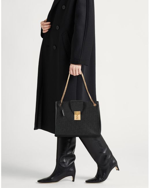 Thom Browne Black Schultertasche