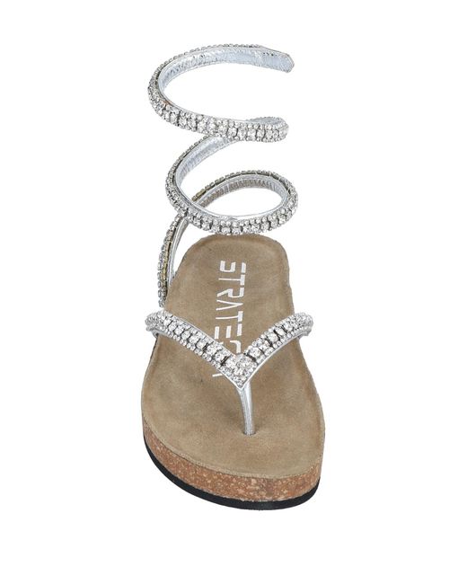 Strategia White Thong Sandal