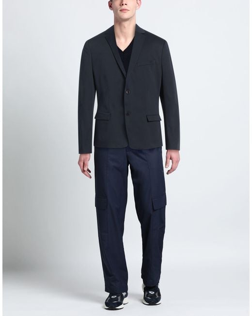 Calvin Klein Blue Blazer Cotton, Elastane for men