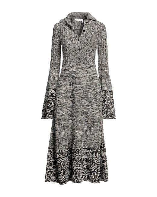 Chloé Gray Midi Dress