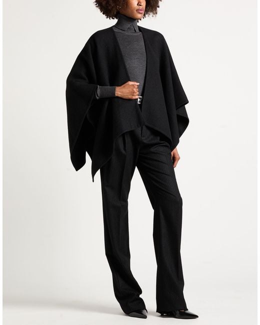 Max Mara Black Cape Alpaca Wool, Polyamide, Wool
