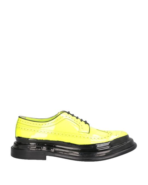 Dolce & Gabbana Yellow Lace-up Shoes for men