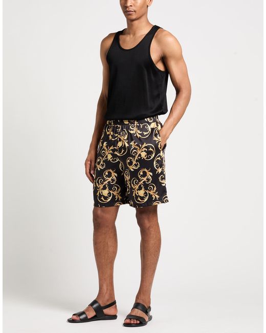 Versace Black Shorts & Bermuda Shorts Polyester for men
