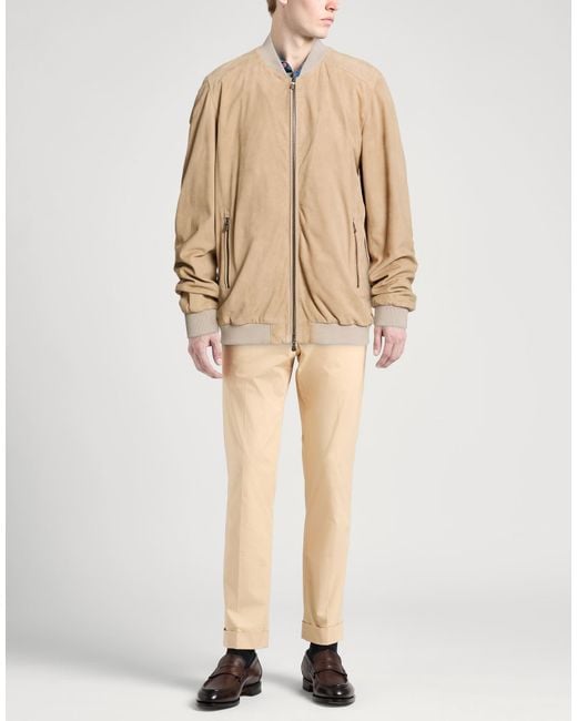 Fedeli Natural Jacket Lambskin, Cotton for men
