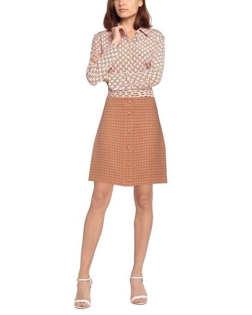 MSGM Brown Mini Skirt Virgin Wool, Acrylic, Polyester, Polyamide
