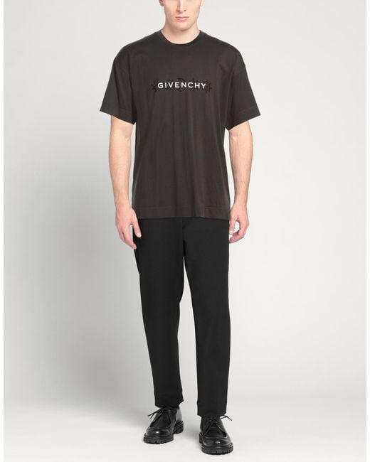 Givenchy Black Charcoal T-Shirt Cotton for men