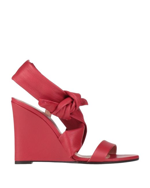 Pollini Red Sandals