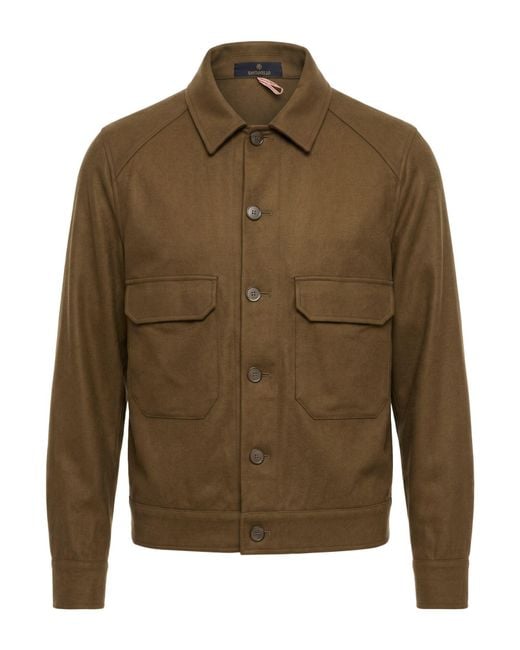 Santaniello Green Jacket Wool, Polyamide, Cashmere, Elastane for men