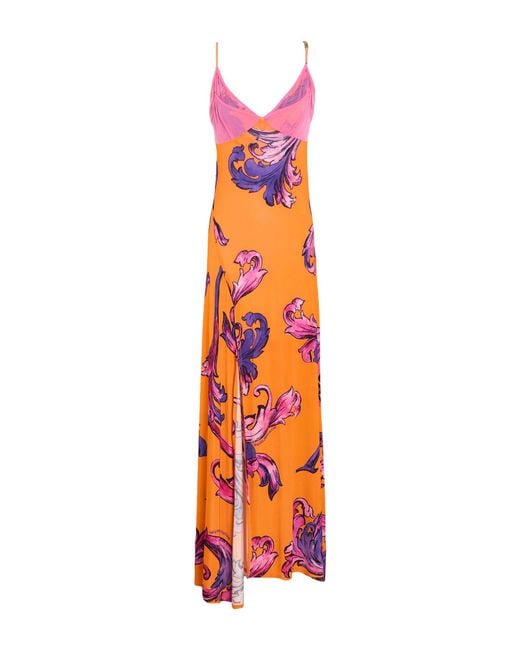 Versace Jeans Couture White Maxi Dress Viscose, Elastane, Polyamide