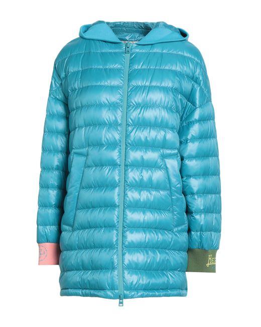 Herno Women's Blue Globe Puffer Polyamide, Cotton