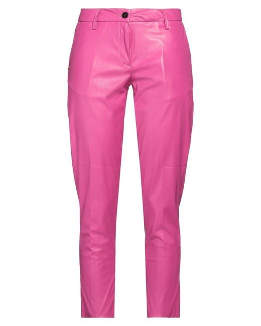 White Sand Pink Pants Polyester, Polyurethane