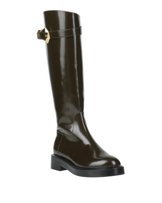 Alberta Ferretti Black Boot Leather