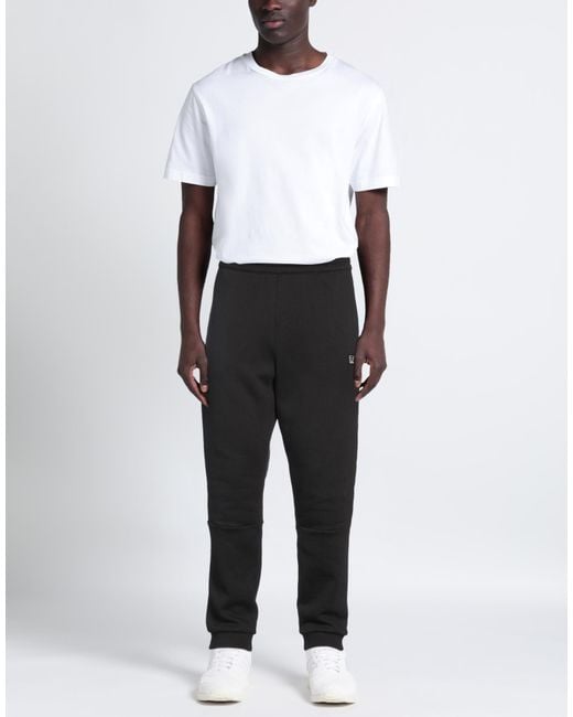 EA7 Black Pants Cotton, Polyester for men