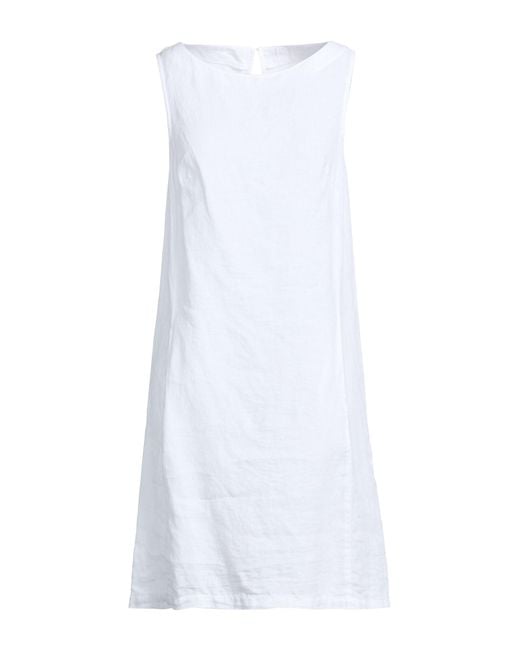 120% Lino White Mini Dresses