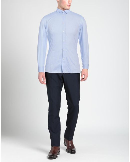 Grey Daniele Alessandrini Blue Shirt for men