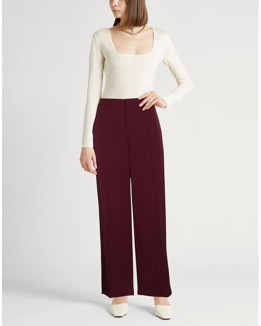 Liu Jo Red Better Pants Polyester, Elastane